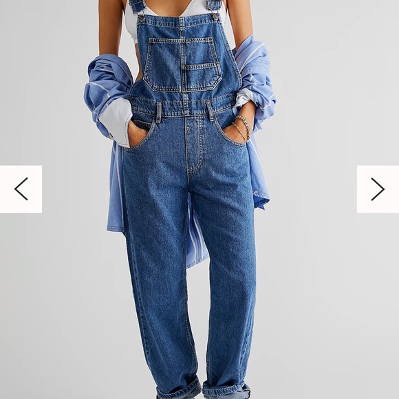 XS Ziggy Overalls Free People Worn Once Denim - Picture 3 of 4